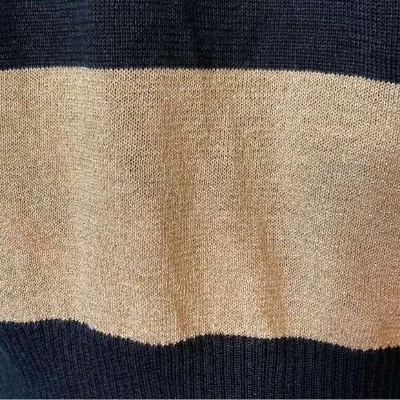 Art & Soul black and gold striped lightweight sweater - Picture 3 of 5